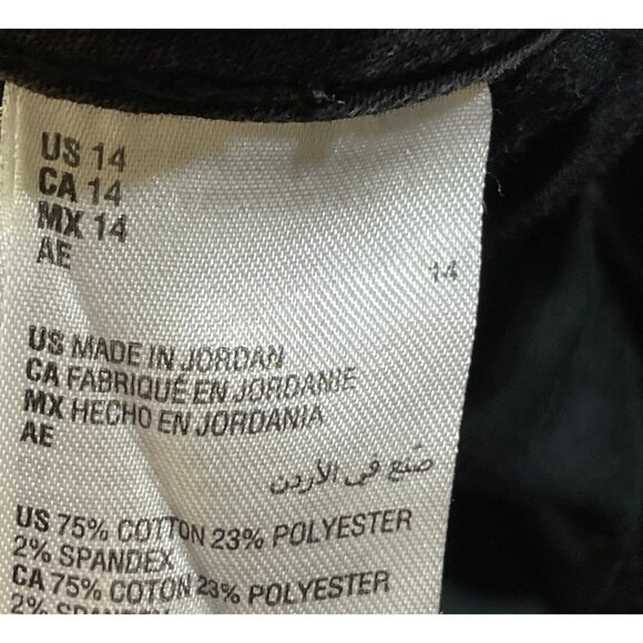 Lexington Straight Jeans Charter Club Black Jeans Size 14 Slightly Faded - Picture 5 of 6